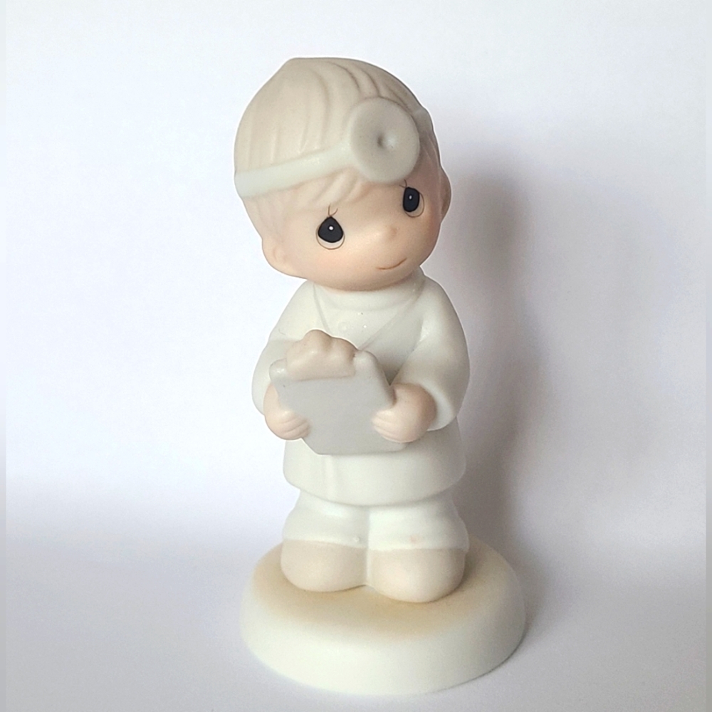 Vintage 90s Precious Moments Doctor Collectible Porcelain Figurine
